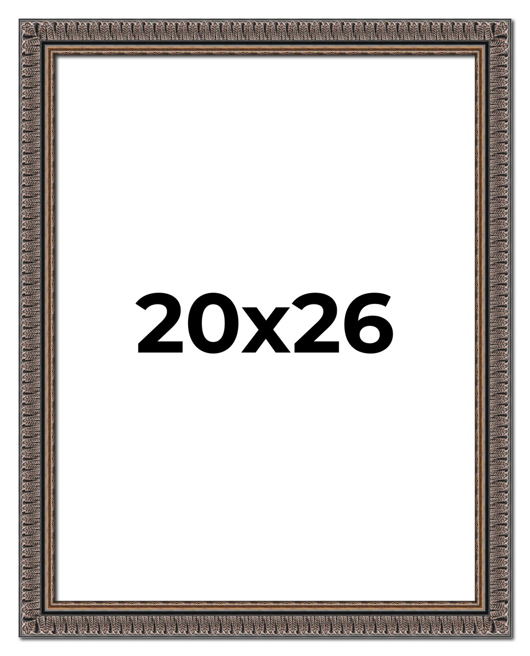 Ornate Black Picture Frame - UV Acrylic, Foam Board Backing, Hanging Hardware
